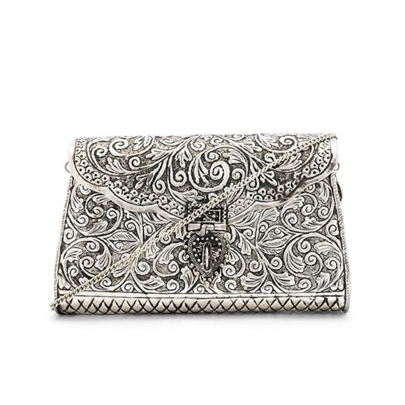 From St Xavier Handbags - From St Xavier | Silver Metal Kalinda Crossbody
